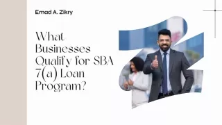 What Businesses Qualify for SBA 7(a) Loan Program