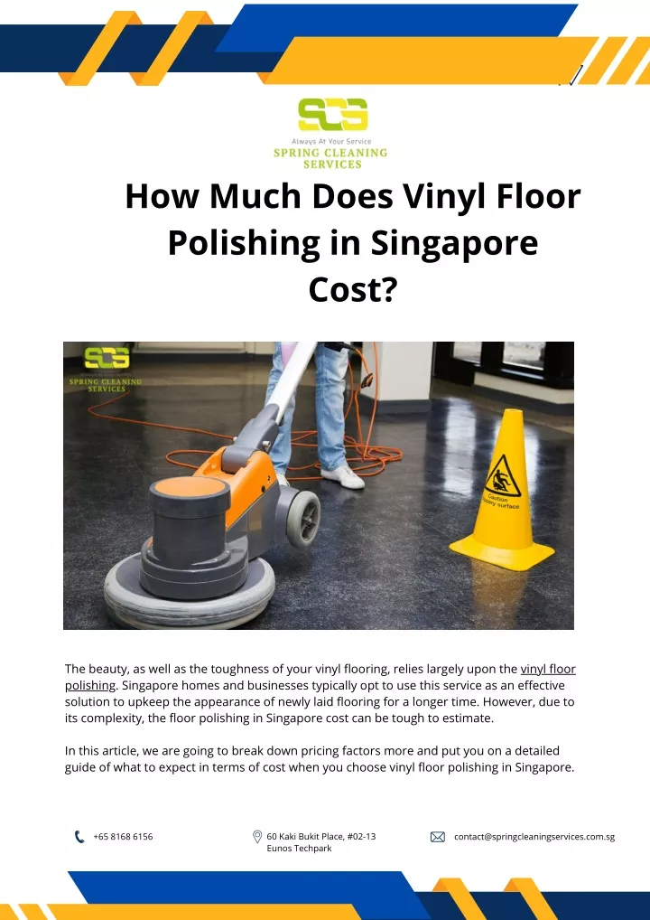 how much does vinyl floor polishing in singapore