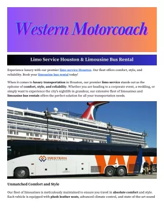 Limousine Bus Rental