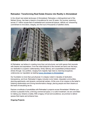 ratnaakar transforming real estate dreams into