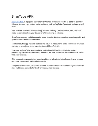 SnapTube APK