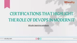 certifications that highlight the role of devops