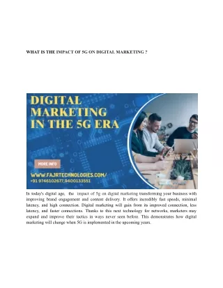IMPACT OF 5G ON DIGITAL MARKETING