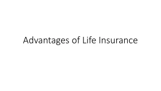 Advantages of Life Insurance (1)