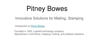 Enhance Efficiency with Pitney Bowes Mail Room Solutions