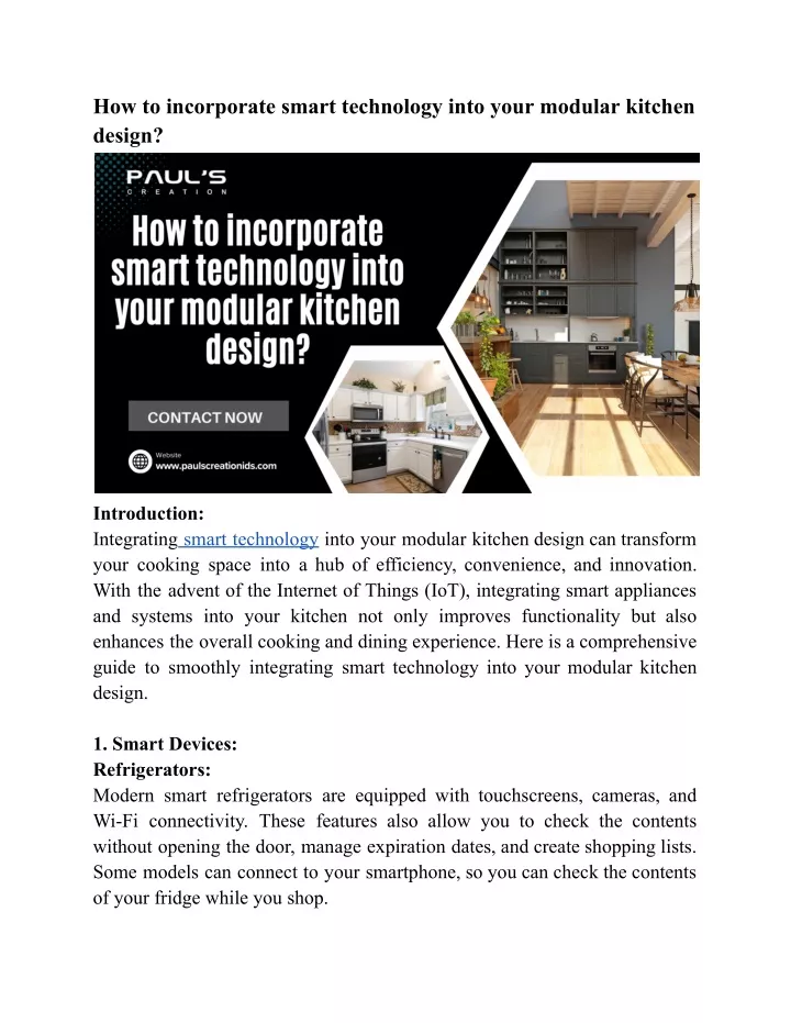 how to incorporate smart technology into your