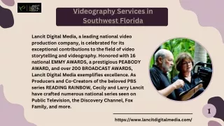 Award Winning Videography Services in Southwest Florida