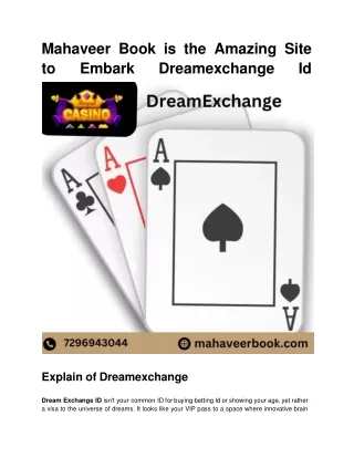 Mahaveer Book Is the Amazing Site To Create Dreamexchange Id