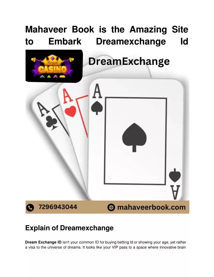 mahaveer book is the amazing site to embark dreamexchange id