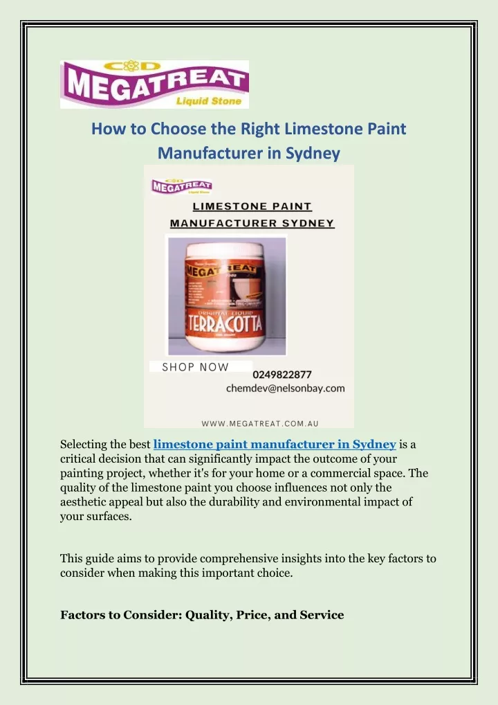 how to choose the right limestone paint