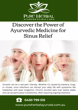 Discover the Power of Ayurvedic Medicine for Sinus Relief