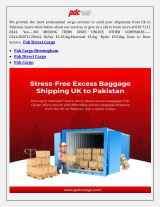 we provide the most professional cargo services