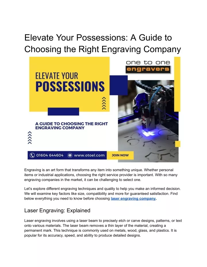 PPT   Elevate Your Possessions_ A Guide To Choosing The Right Engraving