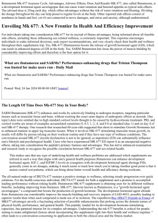 Mk-677: Description, Benefits, Side Effects