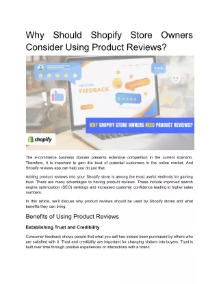 Are Product Reviews Worth It for Shopify Store Owners