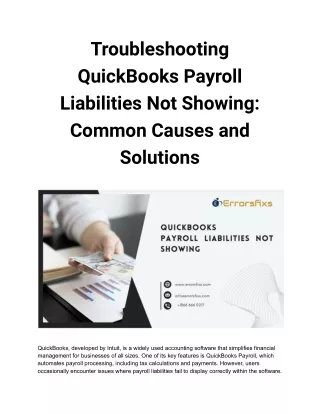 troubleshooting quickbooks payroll liabilities