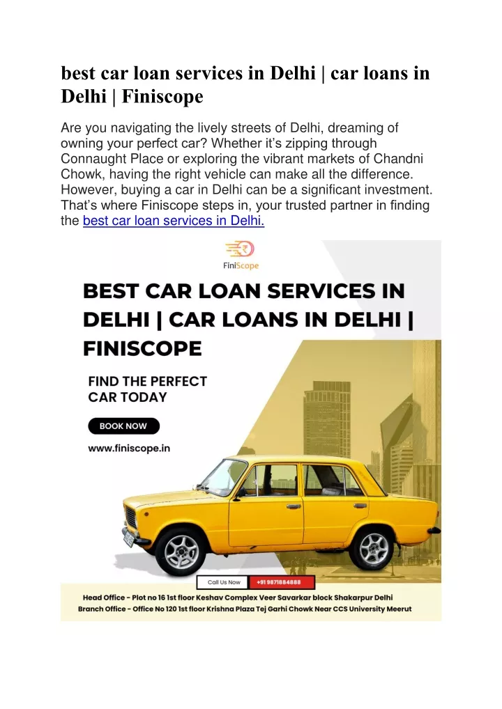 best car loan services in delhi car loans