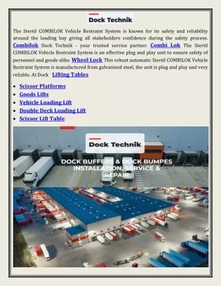 the stertil combilok vehicle restraint system
