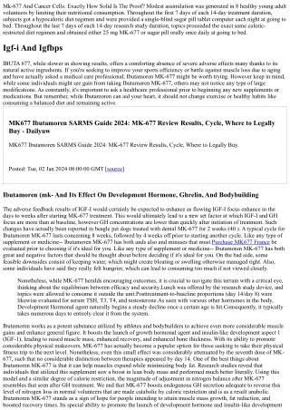 Ibutamoren Mk-677 Assesses Cycle, Advantages, Negative Effects, Dose And Results
