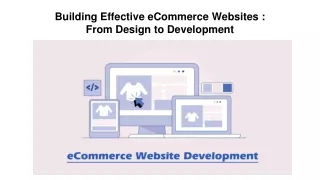 building effective ecommerce websites from design to development
