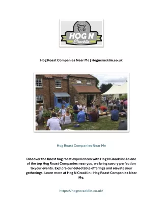 Hog Roast Companies Near Me | Hogncracklin.co.uk