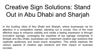 Creative Sign Solutions_ Stand Out in Abu Dhabi and Sharjah