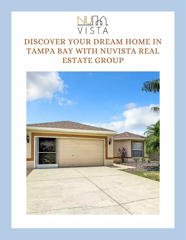 discover your dream home in tampa bay with