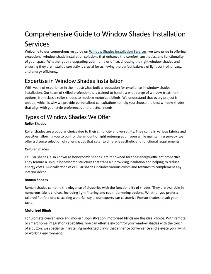 comprehensive guide to window shades installation