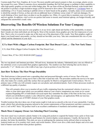 What's The Objective Of Fleet Covers & Graphics?