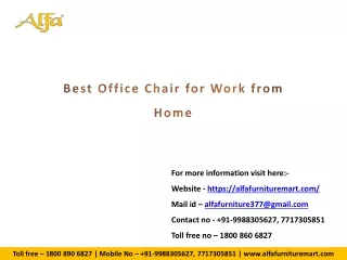 Best Office Chair for Work from Home