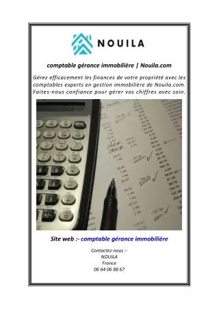 comptable gérance immobilière  Nouila.com