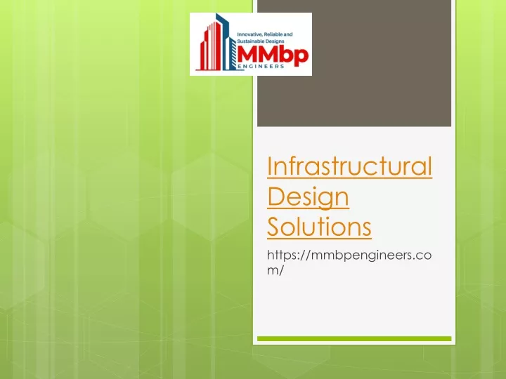 infrastructural design solutions