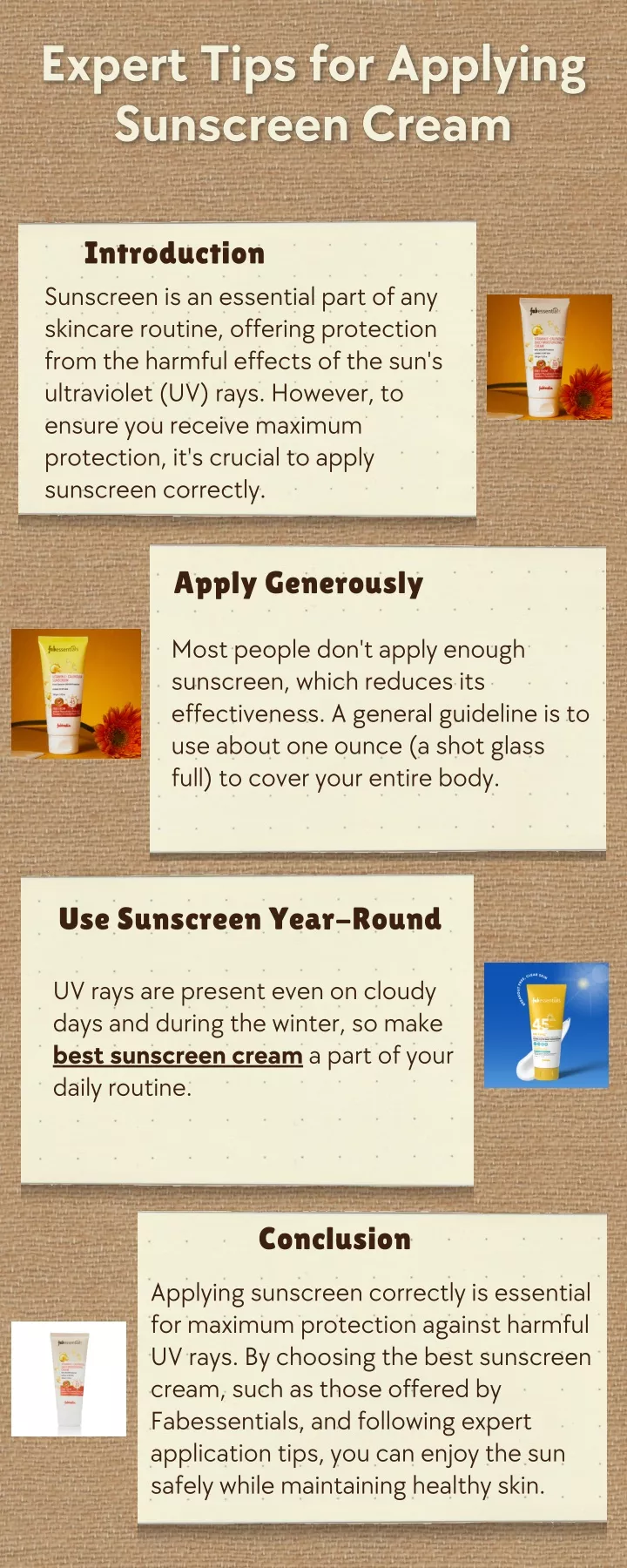 introduction sunscreen is an essential part