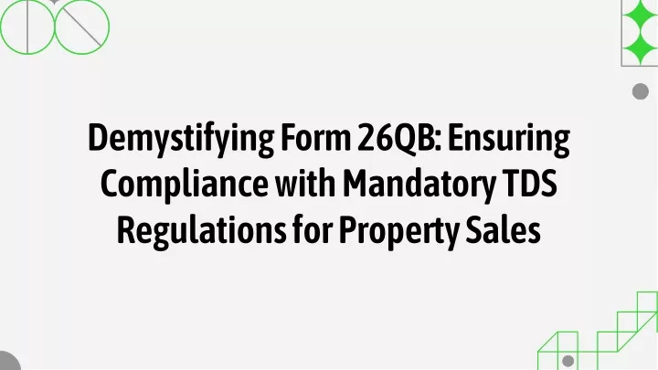 demystifying form 26qb ensuring compliance with