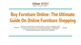 Buy Furniture Online in India - Urbanwood