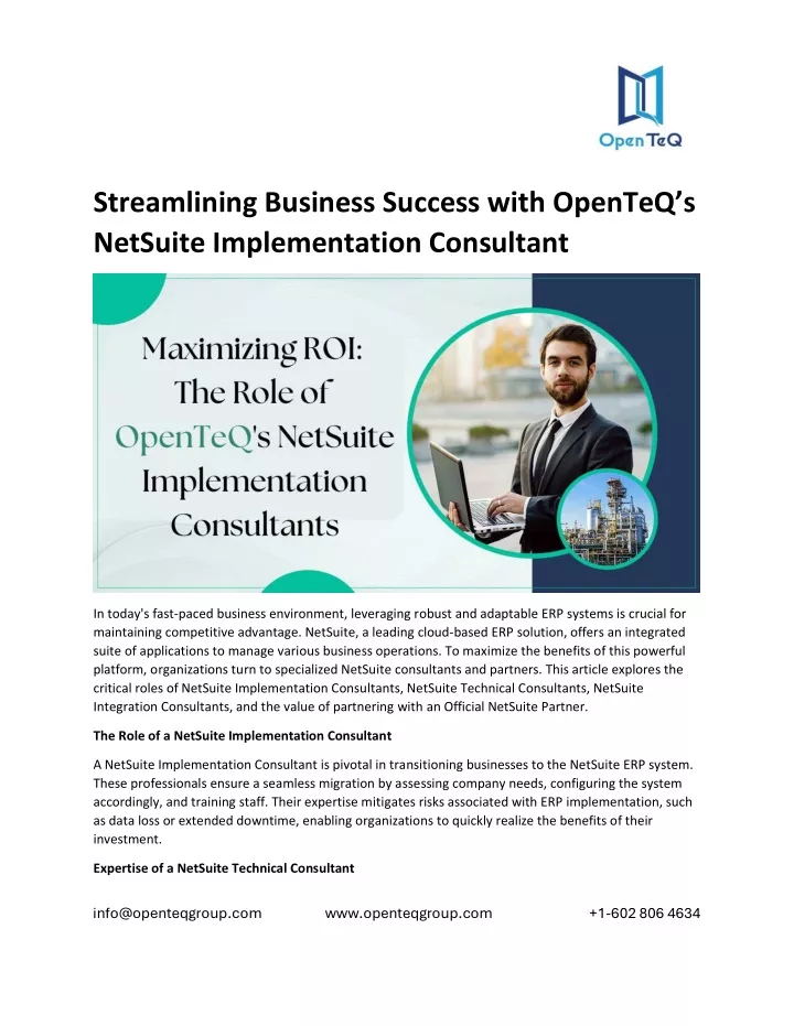 streamlining business success with openteq