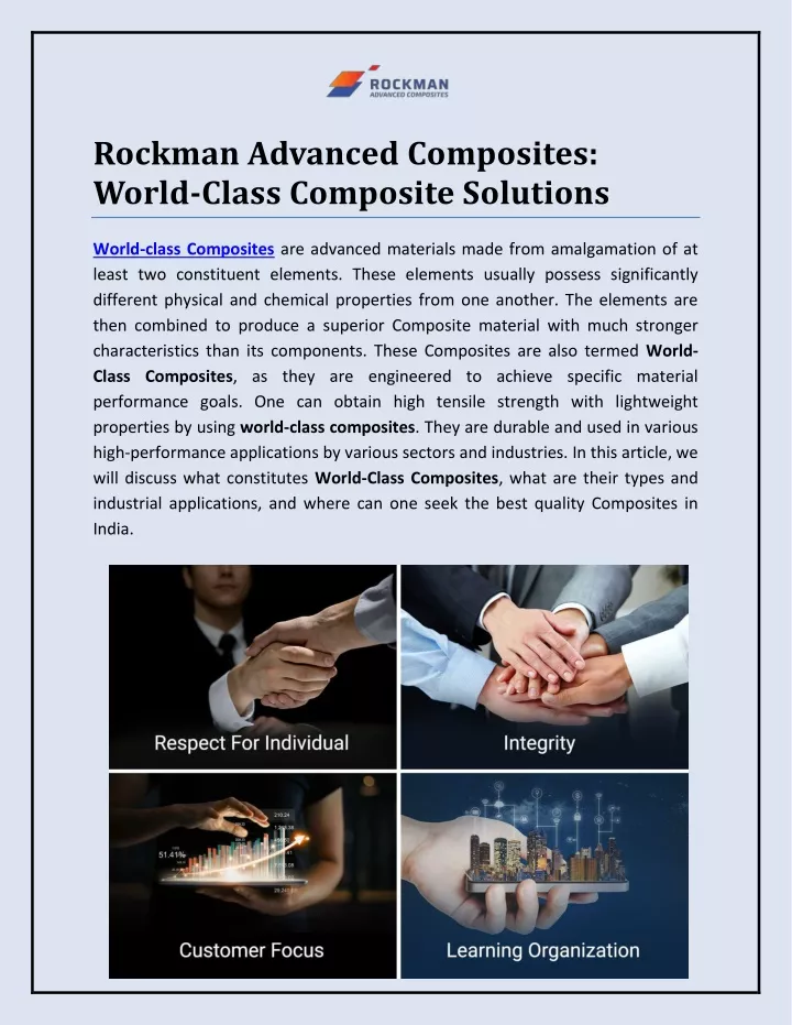 rockman advanced composites world class composite