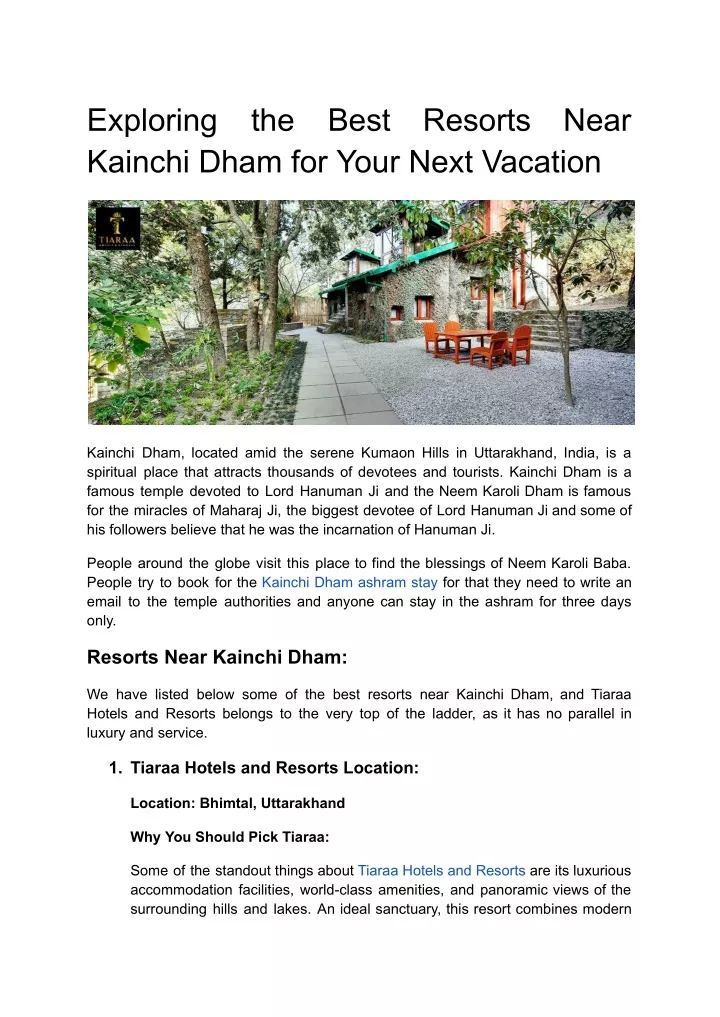 exploring kainchi dham for your next vacation