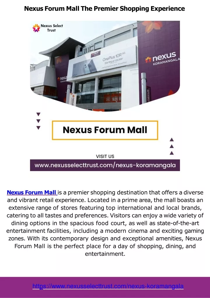 nexus forum mall the premier shopping experience