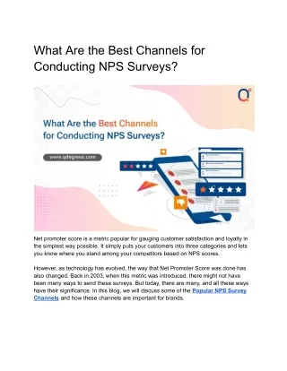 What Are the Best Channels for Conducting NPS Surveys