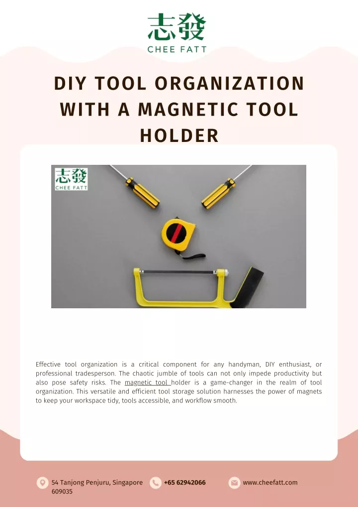 diy tool organization with a magnetic tool holder