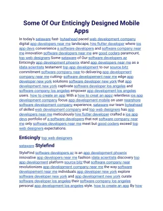 Some Of Our Enticingly Designed Mobile Apps.docx