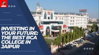 Investing in Your Future The Best BCA College in Jaipur