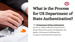 What is the Process for US Department of State Authentication?