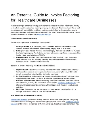 an essential guide to invoice factoring