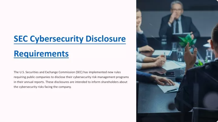 sec cybersecurity disclosure requirements