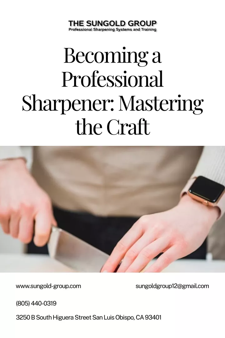 becoming a professional sharpener mastering