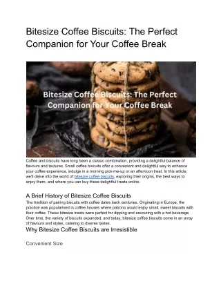 bitesize coffee biscuits the perfect companion