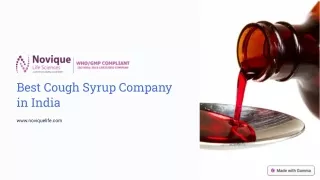 Best Cough Syrup Company in India