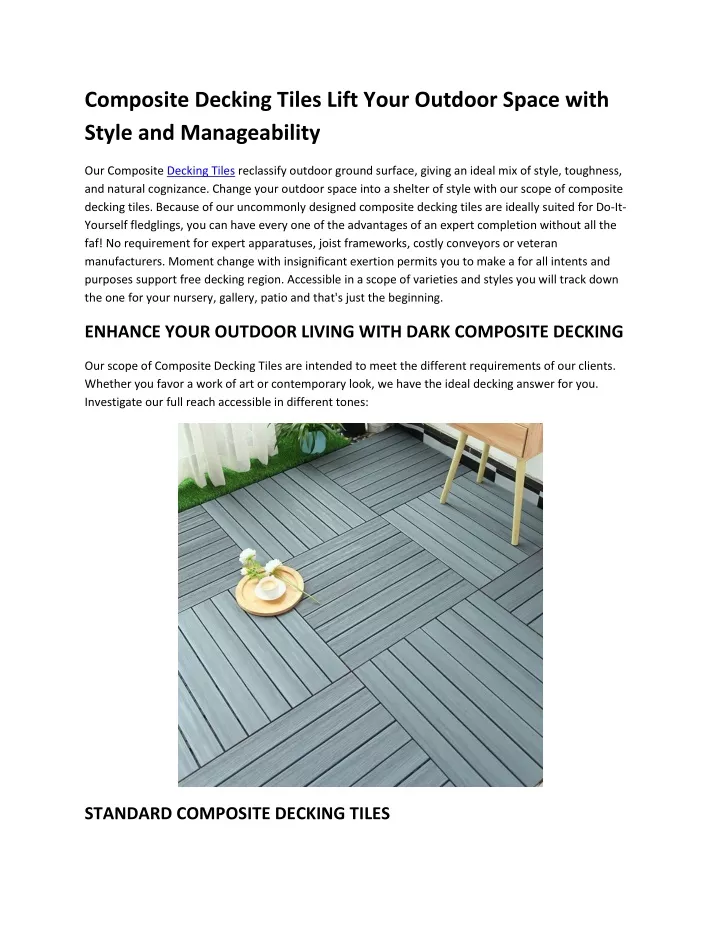 composite decking tiles lift your outdoor space